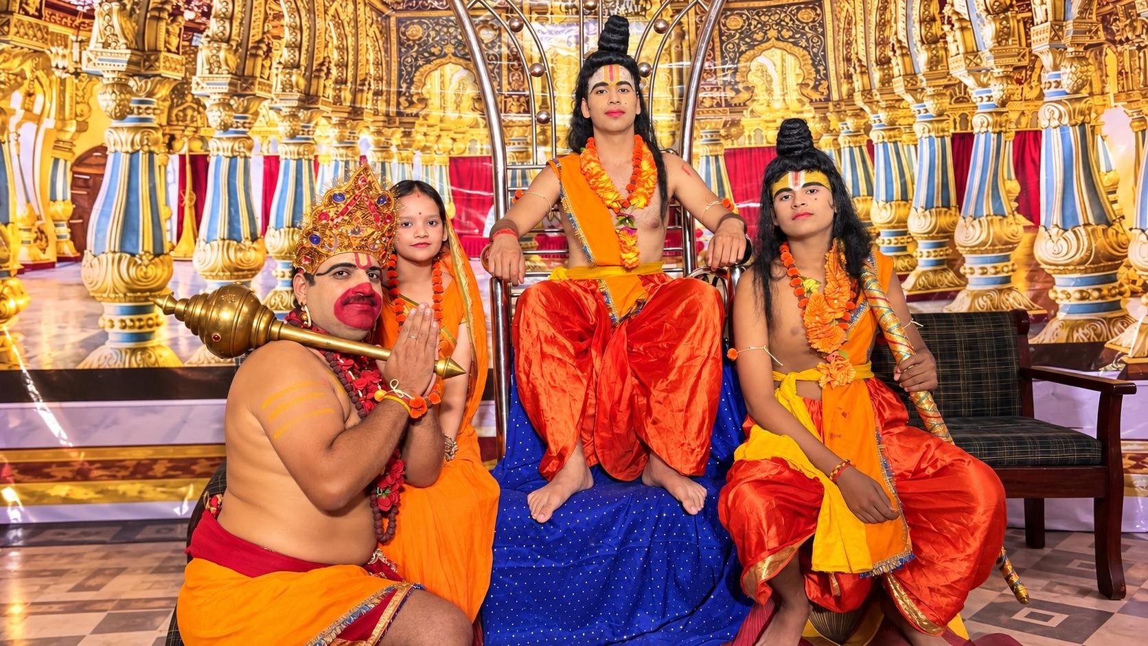 रामायण मंचन का दृश्य